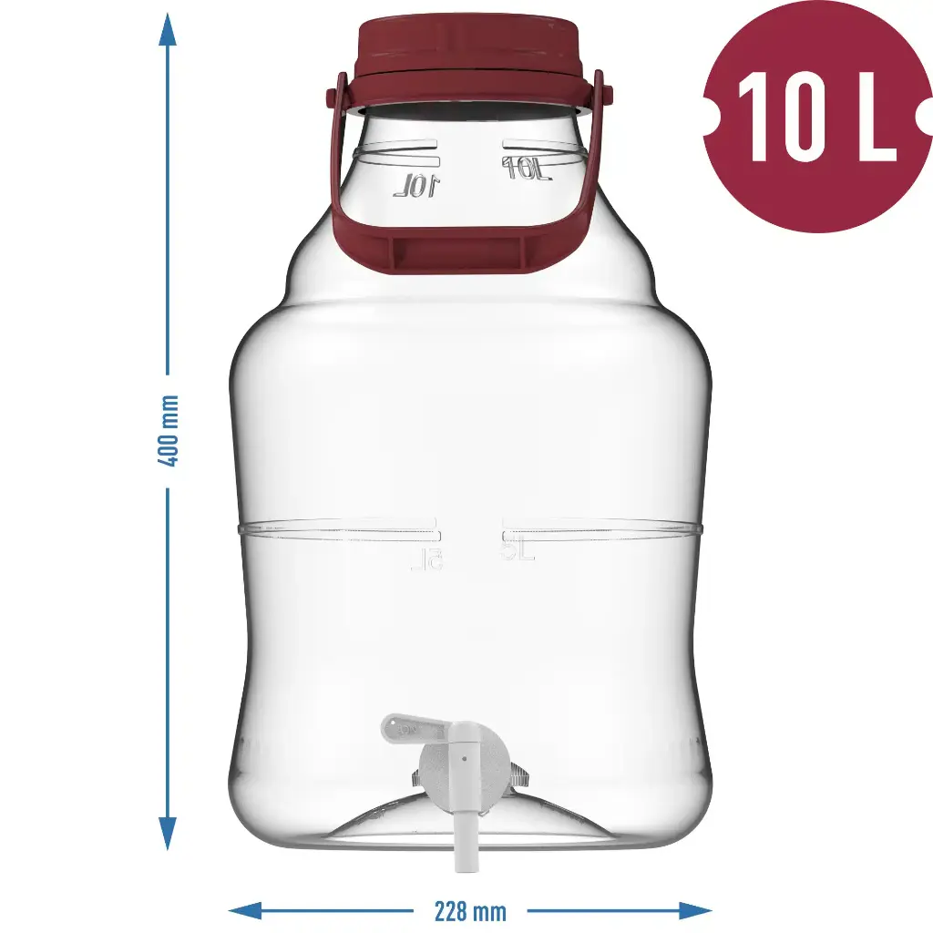 Behallare 10-liter med vattenlas och tappkran mått.webp