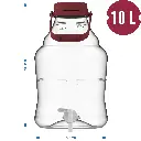 Behallare 10-liter med vattenlas och tappkran mått.webp