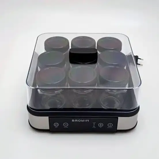 yoghurt maskin 1.6liter digital med burkar stängd.webp