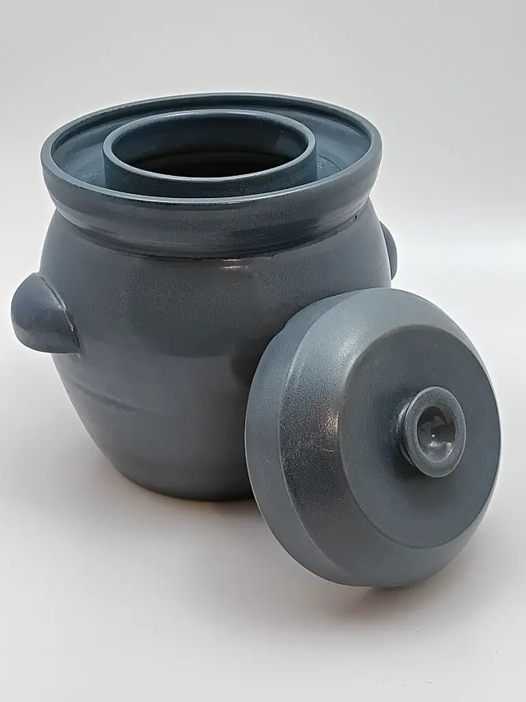 Syrningskruka 5l rund Blå öppen