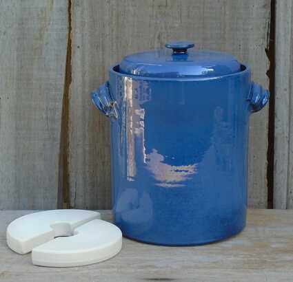 [KRUKA4ltrRakBlå] Fermentation jar 4L - Sauerkraut container straight model blue