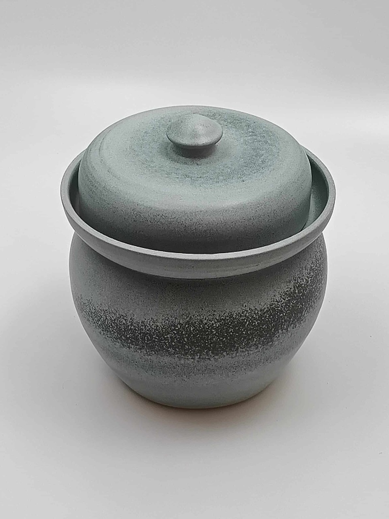 [KRUKA2ltrMrundHimmelsblå] Syrningskruka 2L – Surkål behållare himmelsblå