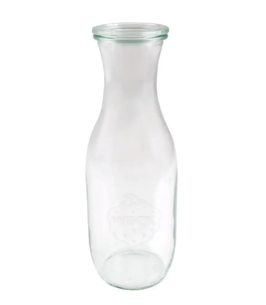 [WK766] Weck 1 liter typ Saft konservingsburk glas med lock (utan ring/clips)