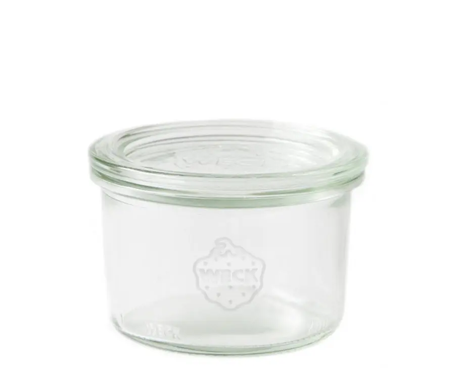 Weck 200 ml konservingsburk glas typ Mini Mold med lock (utan ring/clips)
