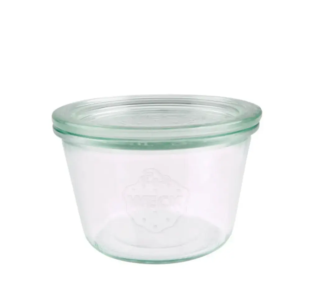 Weck 370 ml preserving jar, glass, Mold type, with lid (without ring/clips)